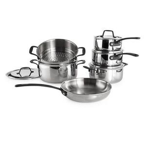 Cuisipro tri ply stainless steel cookware set  10 pc